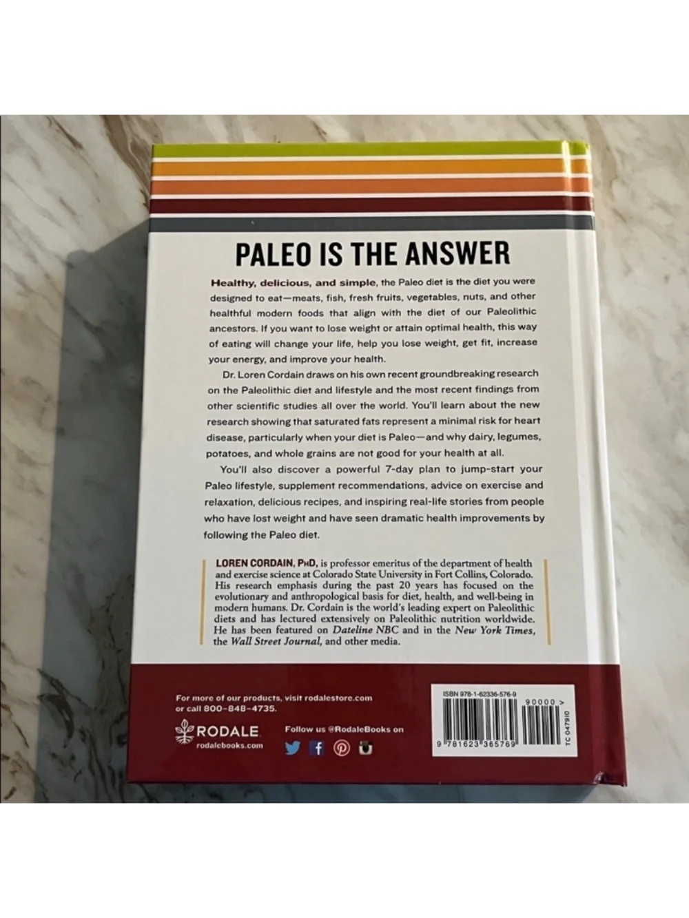 The Ultimate Paleo Diet by Loren Cordain, PhD EXC Hardcover Book